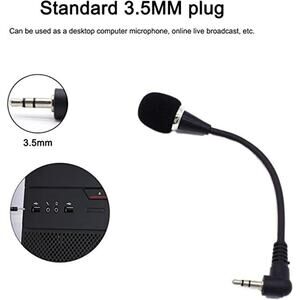 New 3.5mm Flexible Mini Microphone Mic for Laptop Notebook PC Podcast Skype Chat